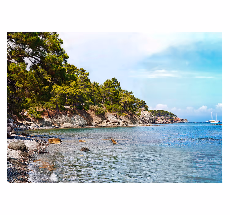 Antalya beach sea wall mural - TenStickers
