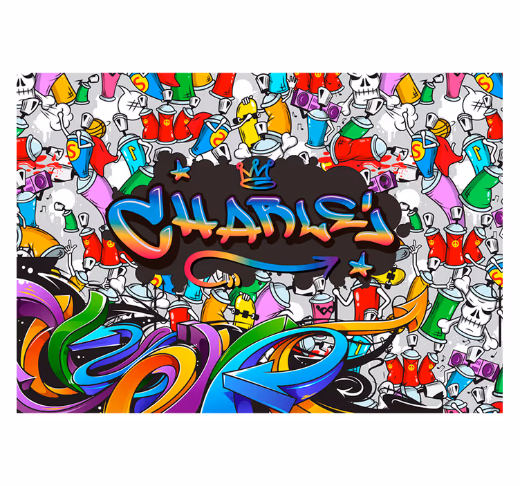 Graffiti wall mural custom name art design - TenStickers