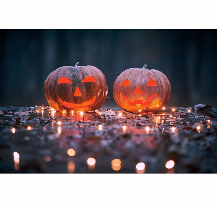 Engraved Pumpkin Radiance halloween mural - TenStickers