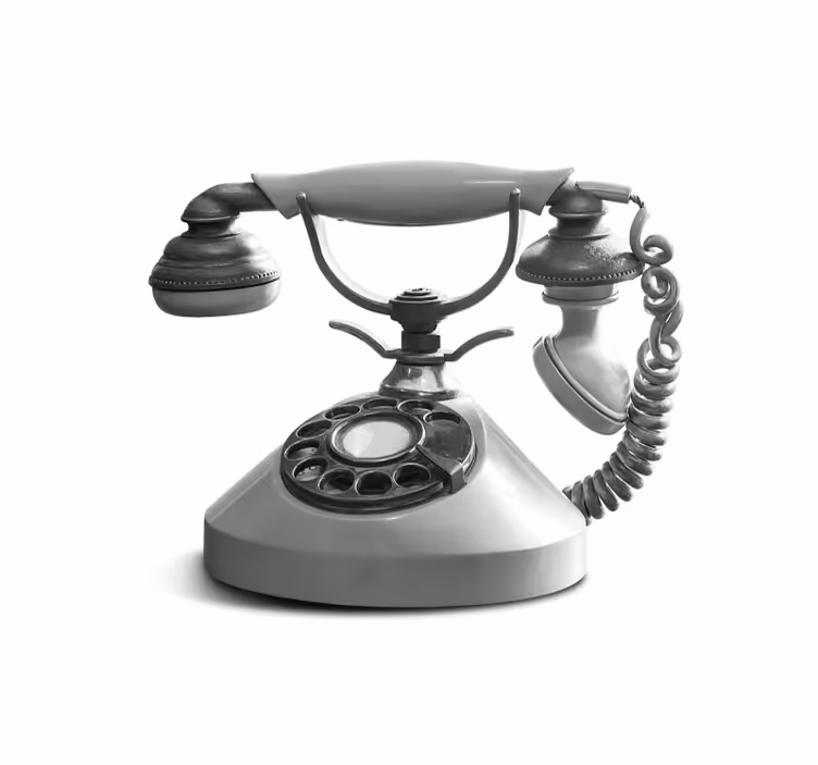 Black & White Vintage Phone wall mural - TenStickers