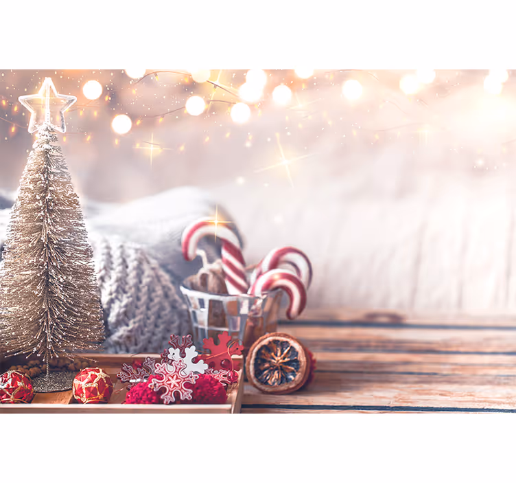 Joyful Holiday Spirit christmas mural - TenStickers
