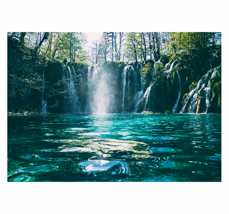 Smooth Waterfall nature wall mural - TenStickers