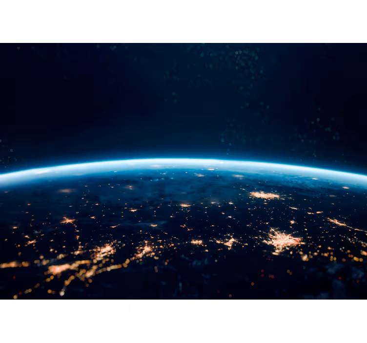 Space mural earth viewed from above - TenStickers
