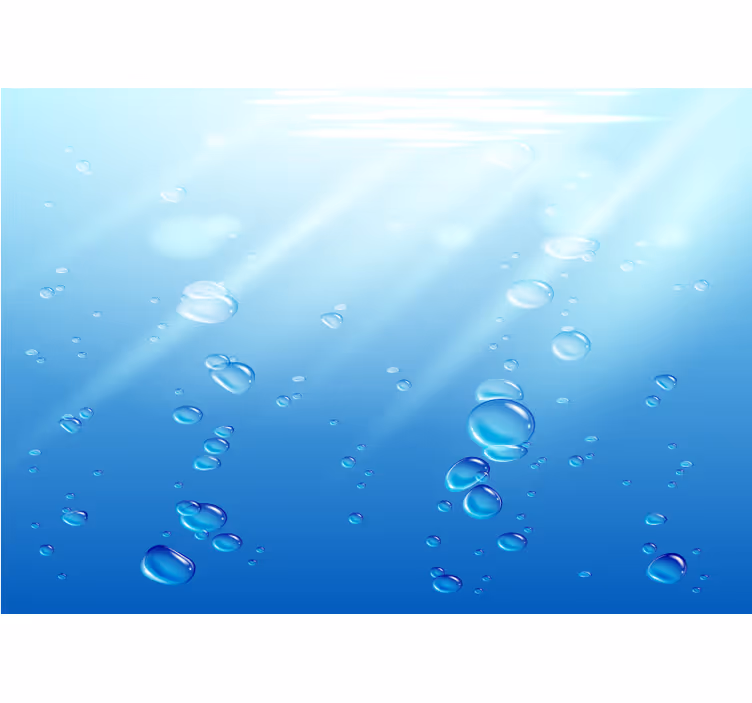 Wall mural bathroom effect of being under water - TenStickers