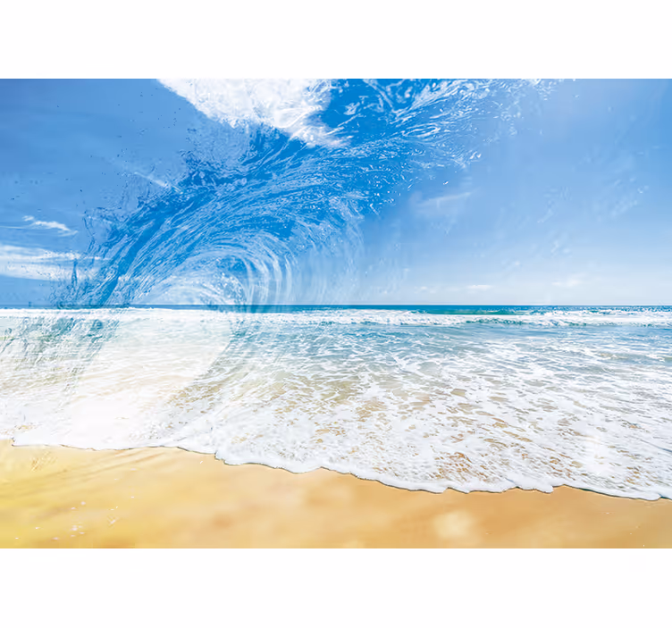 Sea mural ocean wave splash art - TenStickers