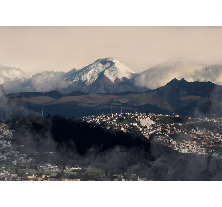 Frozen Mountain Panorama mountain wall mural - TenStickers