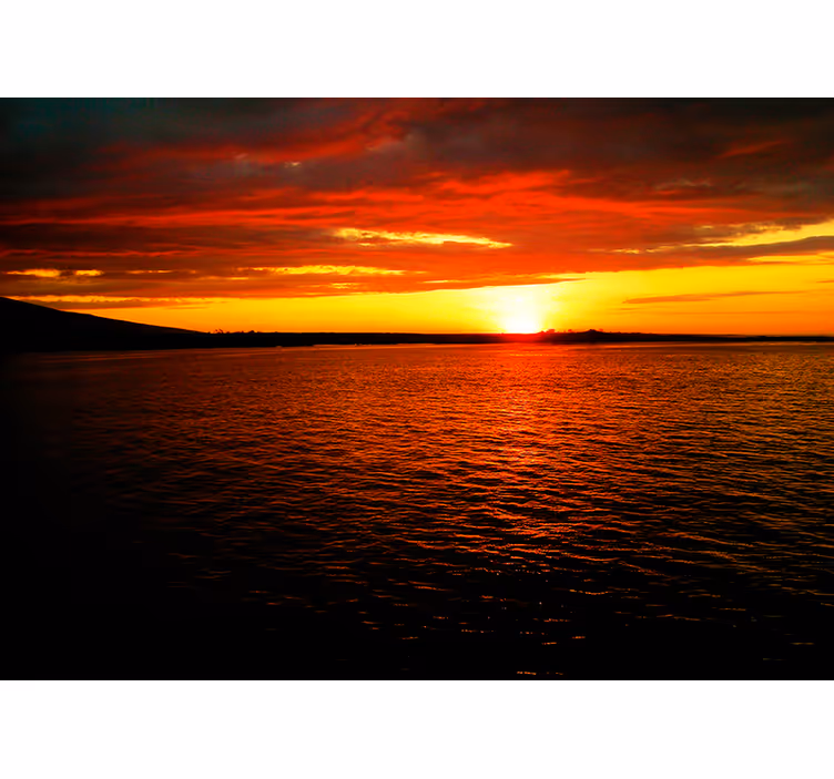 Twilight above the ocean landscape mural wallpaper - TenStickers