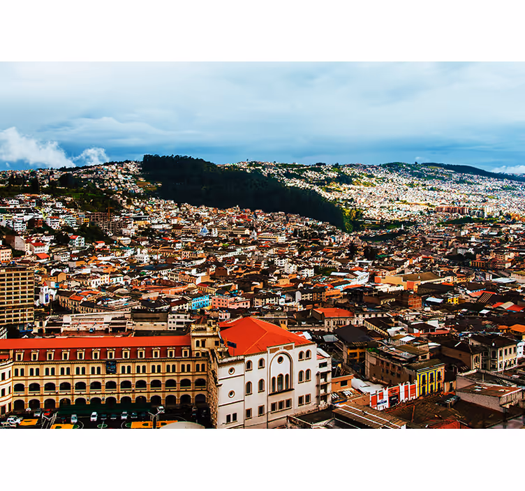 Loja city perspective wall mural - TenStickers