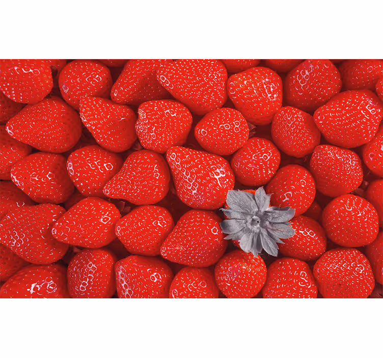 Strawberry and bloom flower mural - TenStickers