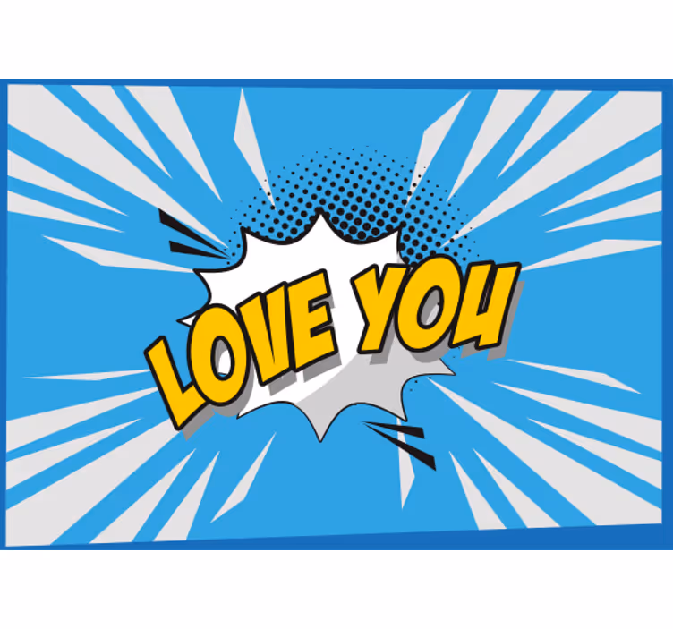 Affection You Message Explosion love wall mural - TenStickers
