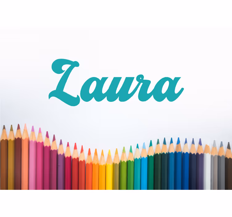 Personalized wall mural name in cursive - TenStickers