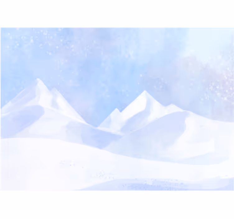 Icy Alpine Summits mountain wall mural - TenStickers
