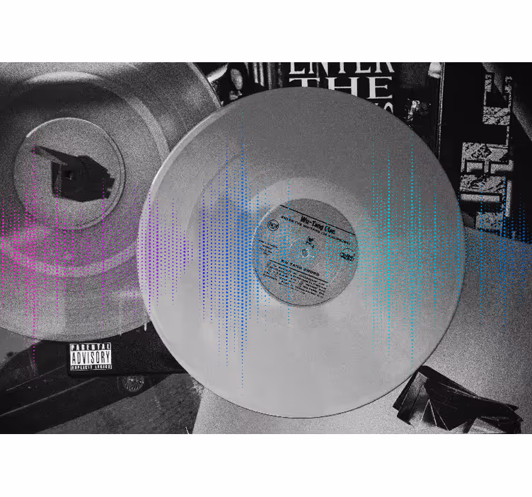 Vinyl Sound Waves music mural - TenStickers