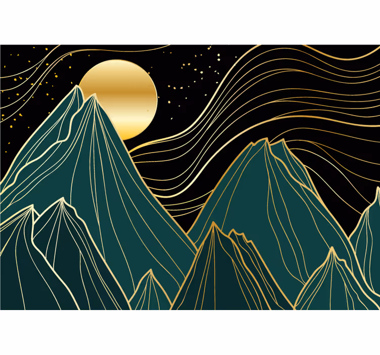 Mountain wall mural grand mountain range - TenStickers