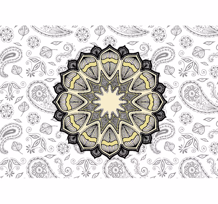 Elaborate mandala motif mandala wall mural - TenStickers