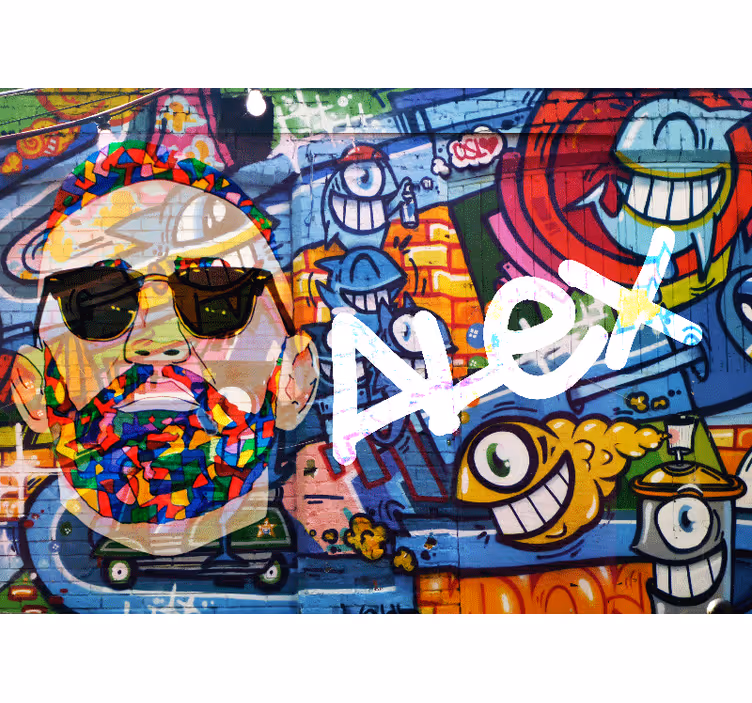 Graffiti wall mural colorful urban portrait - TenStickers