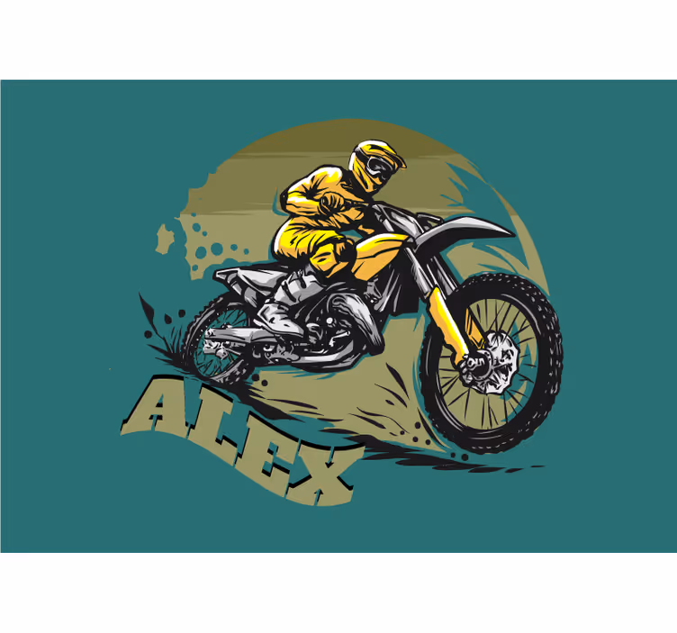 Vehicle mural motocross rider adventure - TenStickers