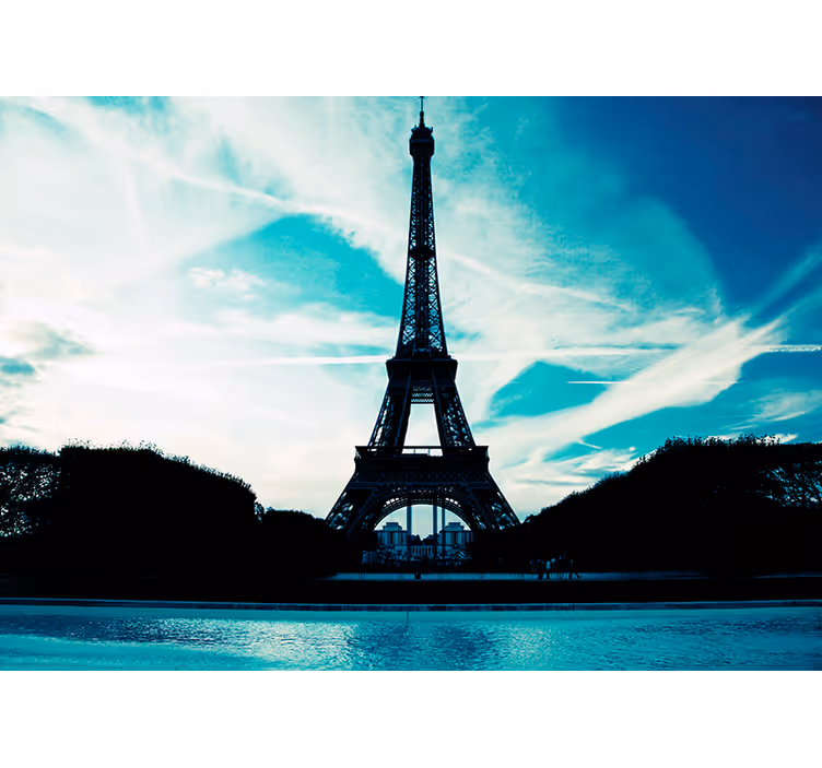 Eiffel Tower Outline paris wall mural - TenStickers