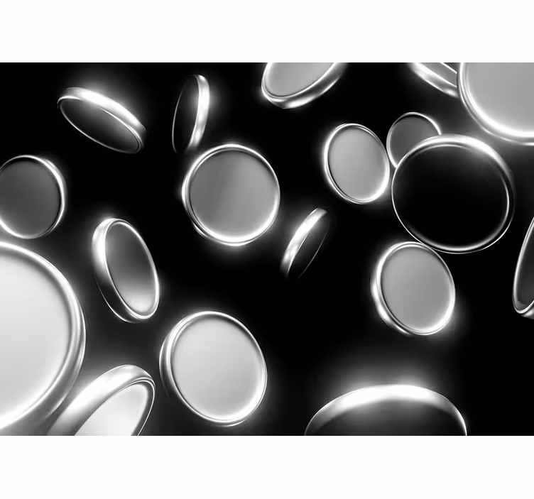 Drifting Round Forms abstract wall mural - TenStickers
