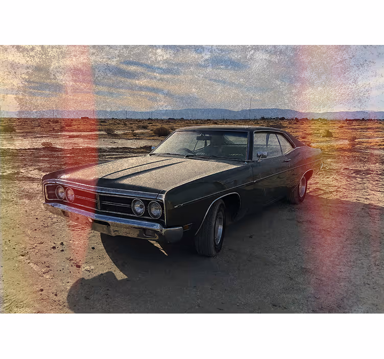 Classic Car Nostalgia vehicle mural - TenStickers