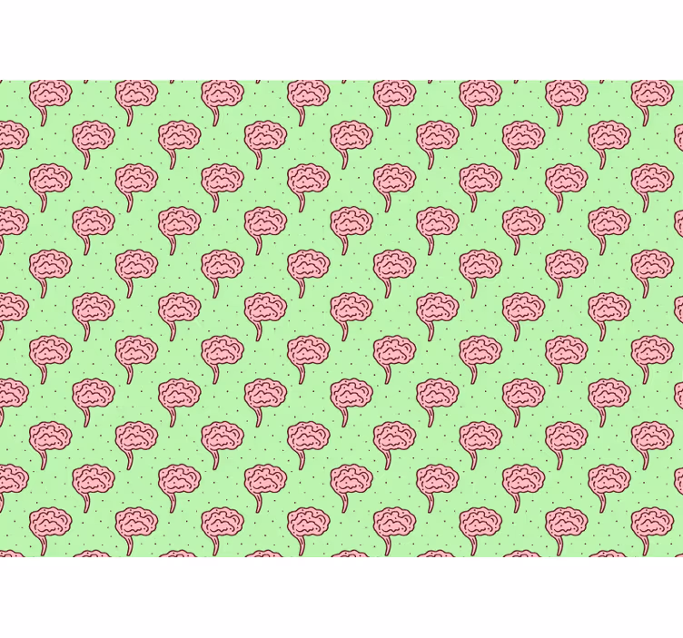 Stylized Brain Blooms wall mural - TenStickers
