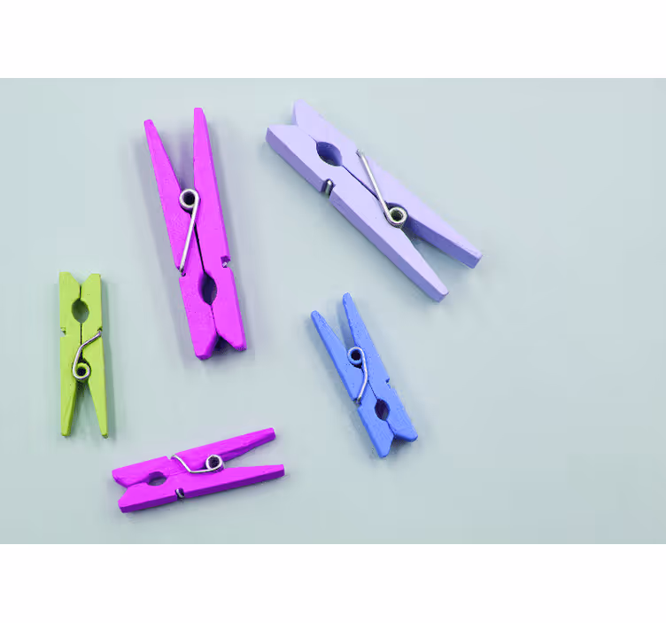 Colorful Clothespins Arrangement wall mural - TenStickers