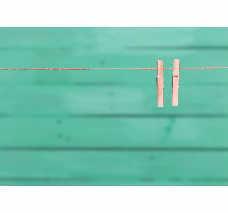 Clothespins on Line wall mural - TenStickers