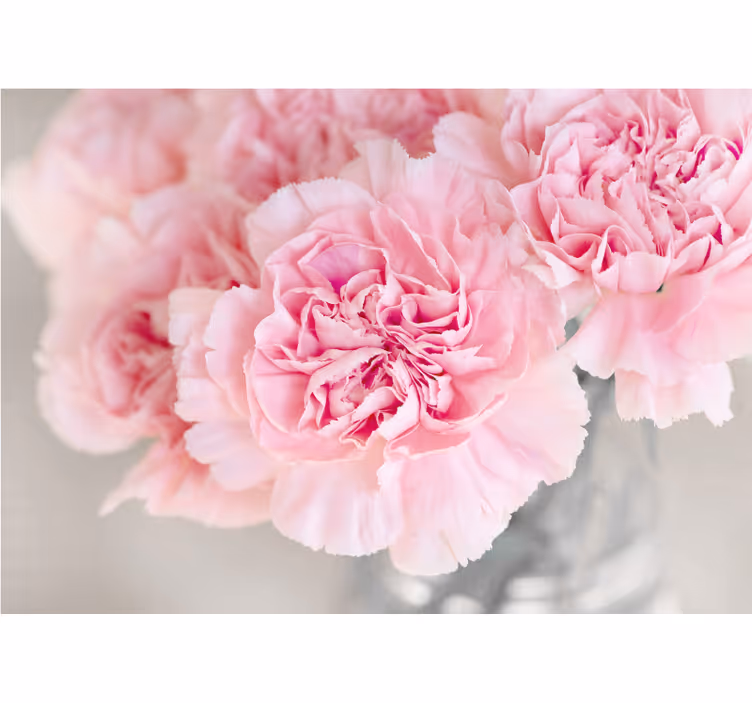 Flower mural of lovely pink blossoms - TenStickers