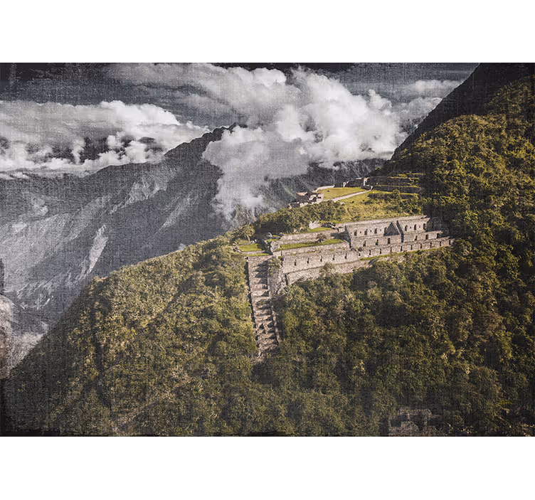 Majestic Ruins Vista landscape mural wallpaper - TenStickers