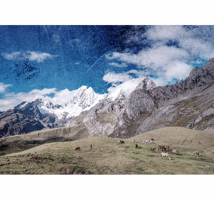 Majestic Mountain Range landscape mural wallpaper - TenStickers