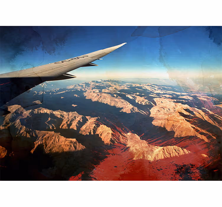 Vehicle mural aerial mountain landscape - TenStickers