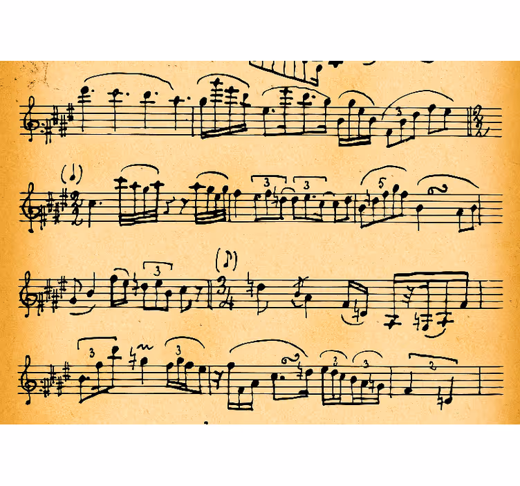 Music mural music sheet designs - TenStickers