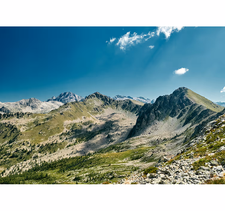 Landscape mural wallpaper grand mountain range view - TenStickers