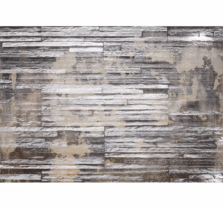 Modern golden large bricks  brick wall mural - TenStickers