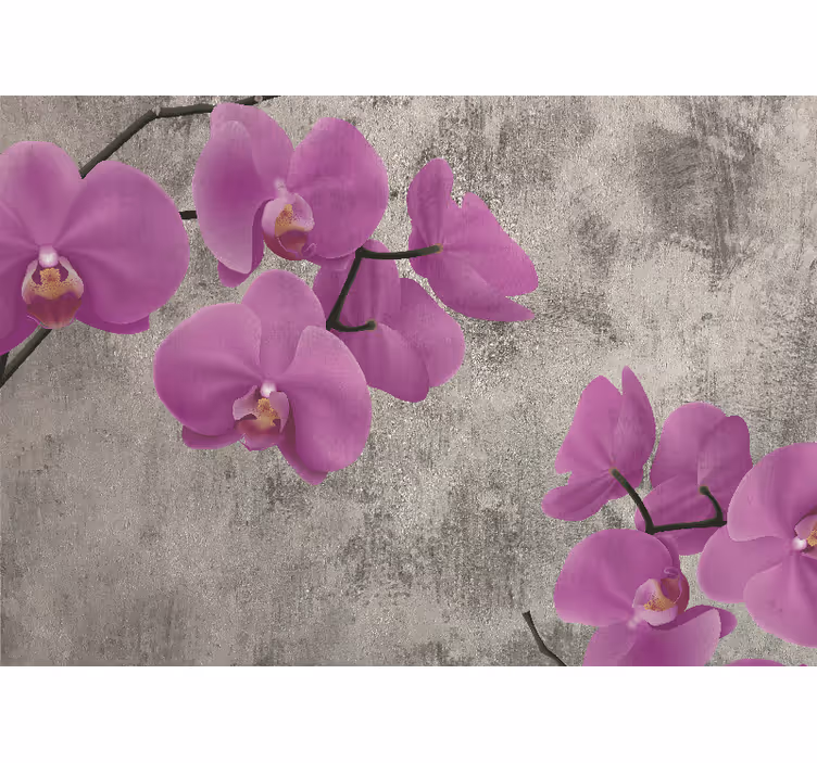 Flower mural rose orchid blossoms - TenStickers