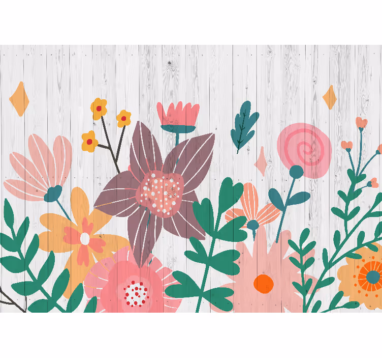 Colorful spring flowers  Marriage Wall Murals - TenStickers