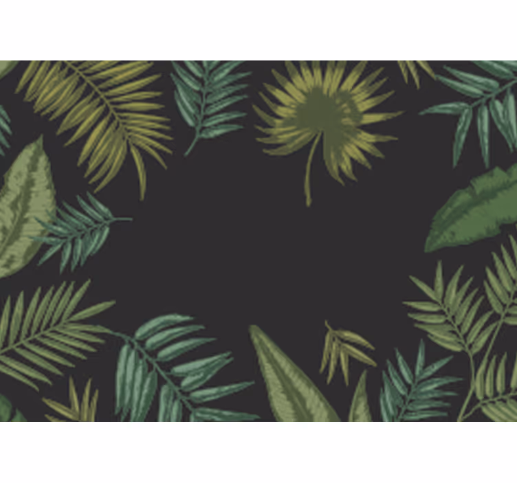 Banana vintage leaves living room wall mural - TenStickers