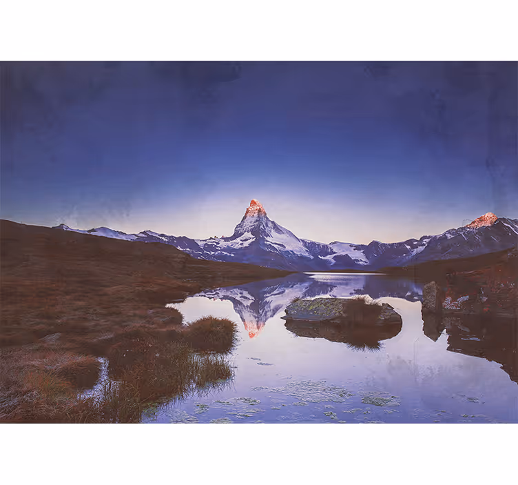 Landscape mural wallpaper majestic mountain echo - TenStickers
