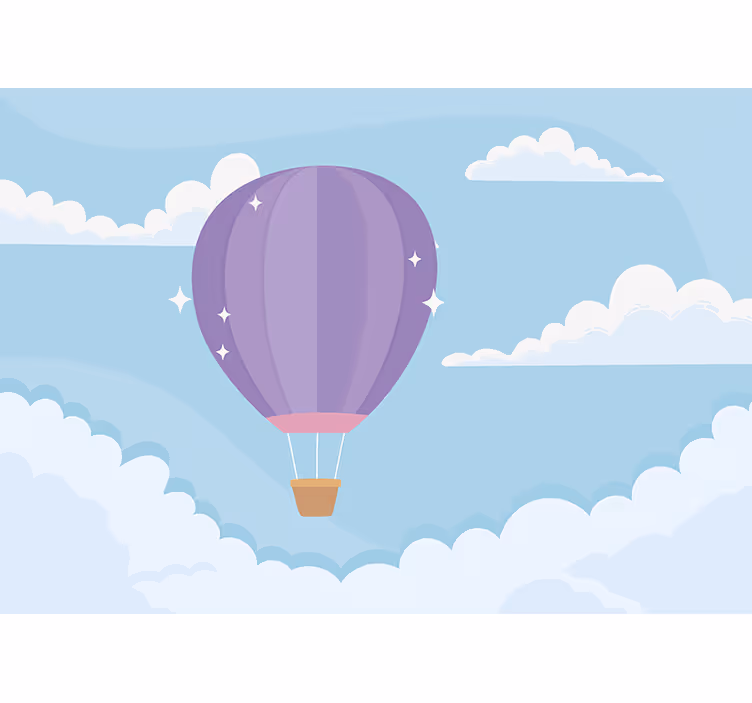 Children wall mural playful hot air balloons - TenStickers