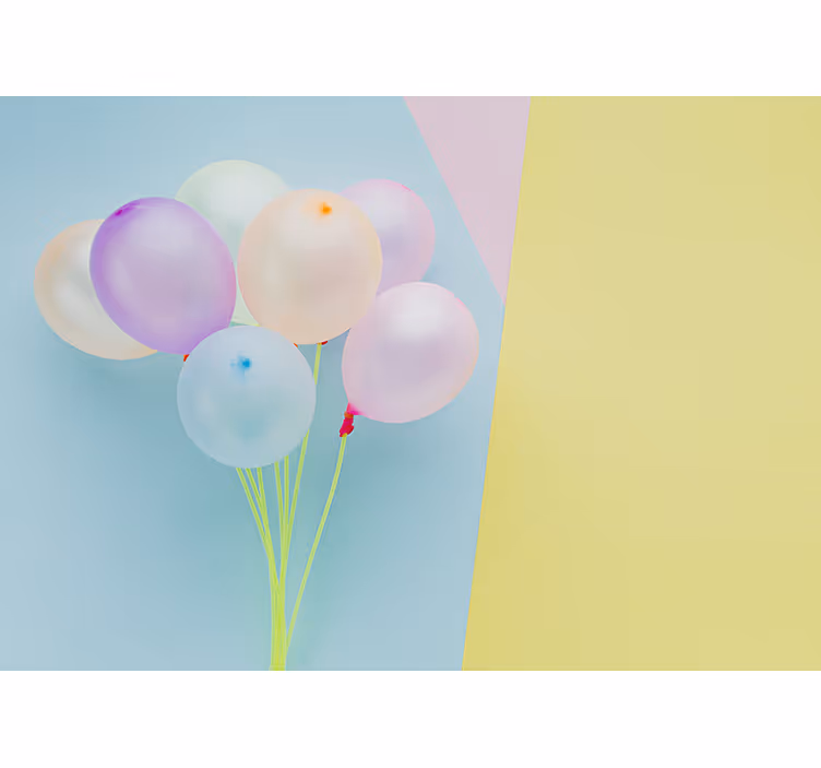 Children wall mural colorful balloon design - TenStickers