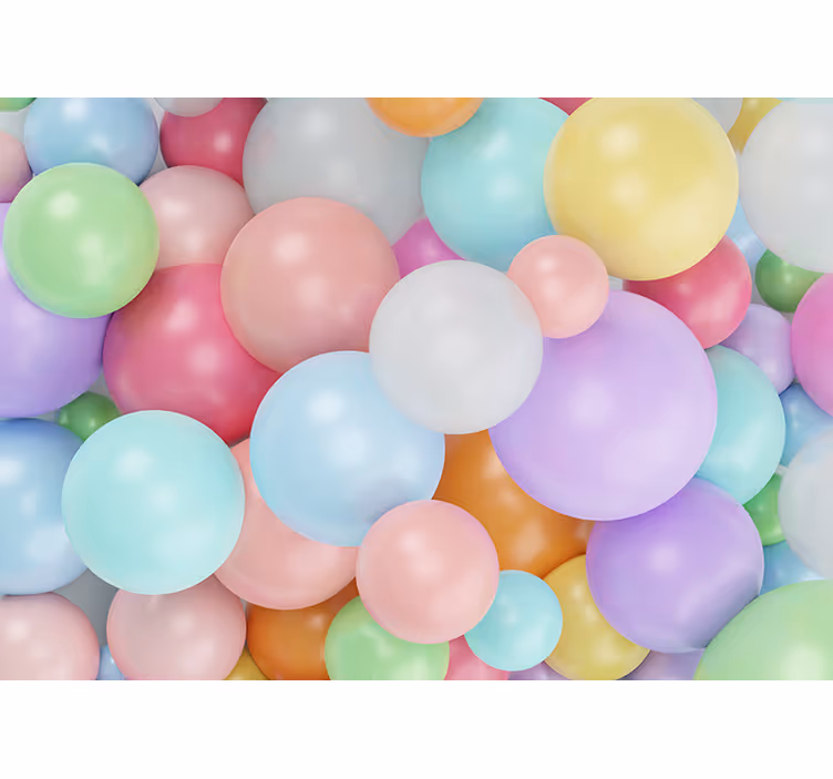 Colorful balloon bubbles wall mural - TenStickers