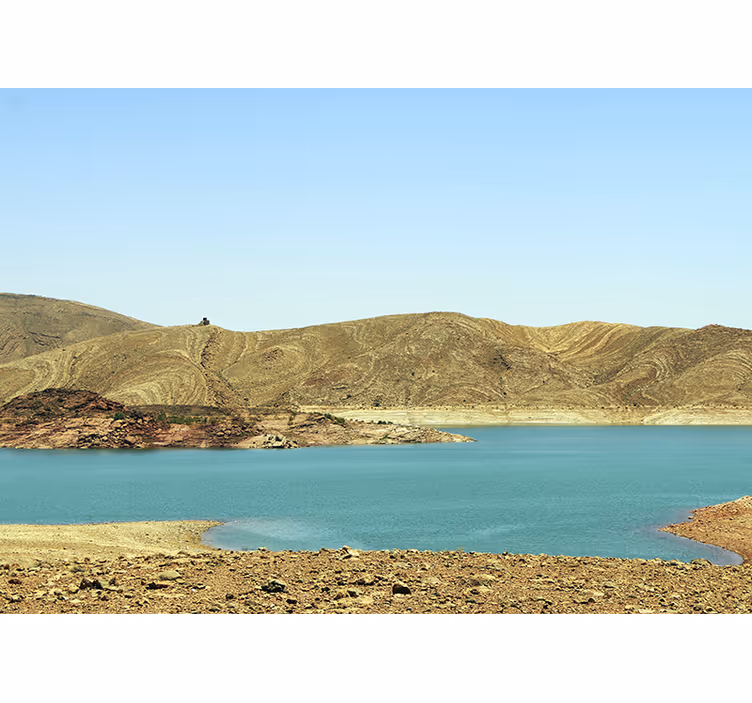 Mountain wall mural serene mountain lake - TenStickers