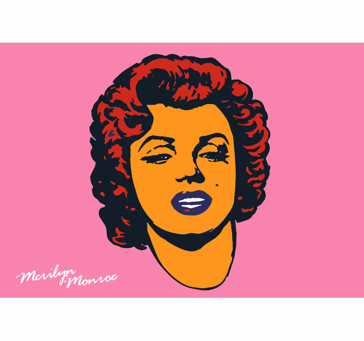 People painting mural marilyn monroe portrait - TenStickers