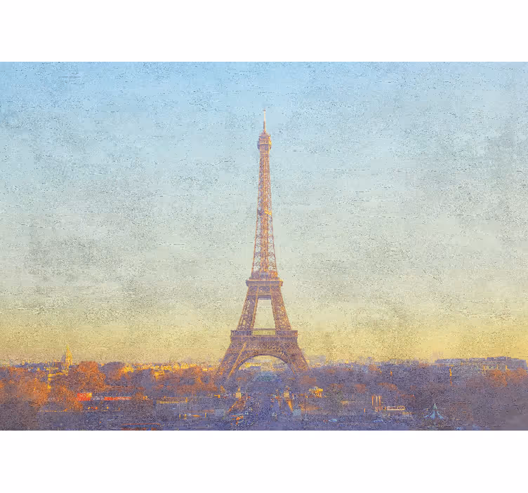 Paris wall mural eiffel tower at twilight - TenStickers