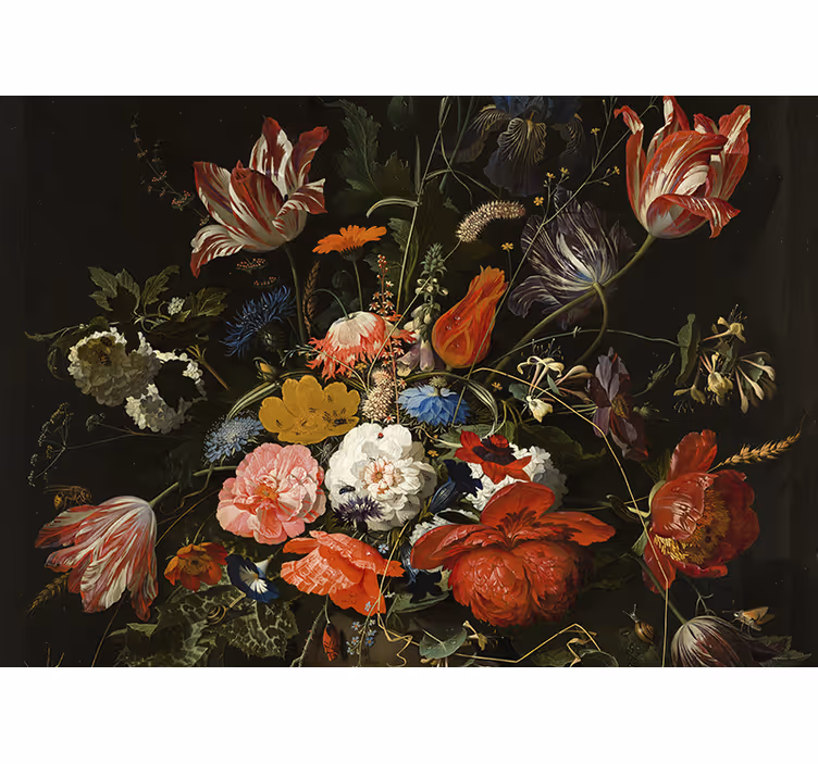 Vibrant Floral Bouquet flower mural - TenStickers