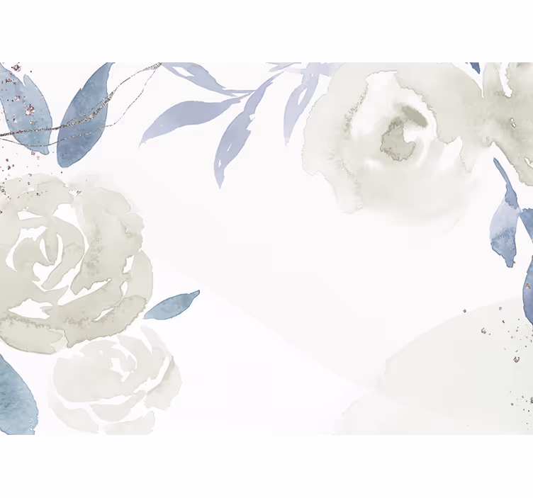 Elegant abstract design flower mural - TenStickers