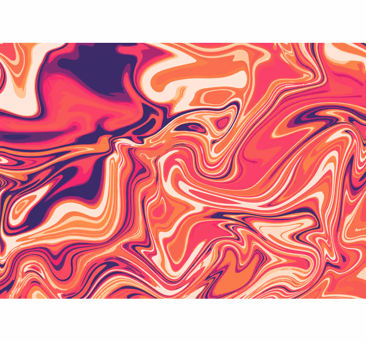 Abstract wall mural with flowing swirl patterns - TenStickers