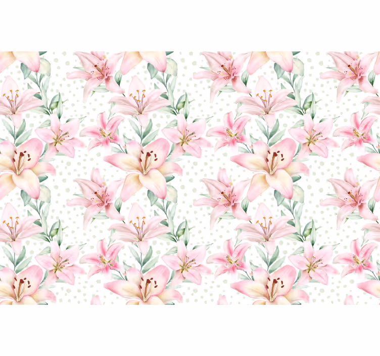 Poppy wall mural delicate lily blossom - TenStickers