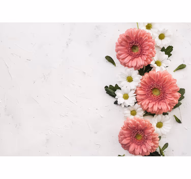 Flower mural pink floral arrangement - TenStickers