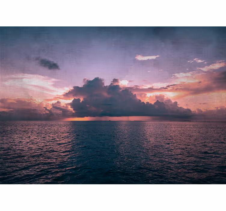 Tranquil ocean dusk landscape mural wallpaper - TenStickers